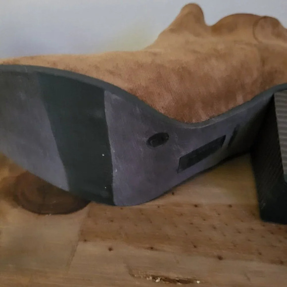 Brash Stacked Healed Suede Ankle Booties Size‎ 9 - Picture 6 of 9